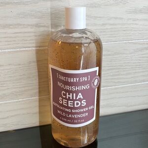 Sanctuary Spa Nourishing Chia Seeds Exfoliating Shower Gel Wild Lavender 32fl oz